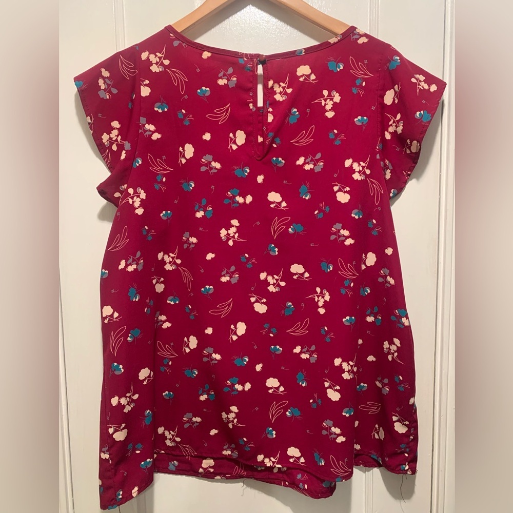 ModCloth Jessy B Maroon Top 1X - Picture 2 of 9